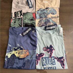 OshKosh B'gosh Kids Graphic Long Sleeve Shirts - Blue, Gray, Tan, Cream